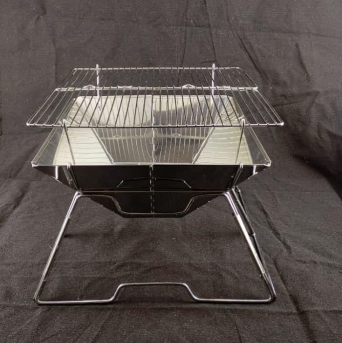 Hebebarer Grill Grill Klappbarer Grill aus rostfreiem Stahl Holzkohlegrill – Bild 2