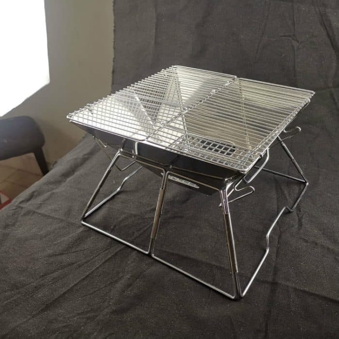 Hebebarer Grill Grill Klappbarer Grill aus rostfreiem Stahl Holzkohlegrill – Bild 3