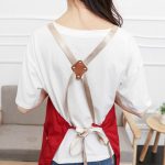 Baumwoll-Küchen-Ess-Overall-Schürze mit Riemen – Bild 3