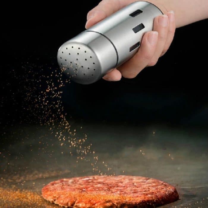 Saucengläser aus Edelstahl, Chili-Gläser, Barbecue-Gewürzbox, Gewürzglas-Set, Small Hole, Large Hole, Mesh  Hole – Bild 7