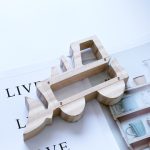 Hölzerner Gabelstapler ausgehöhlt Sparschwein Kinder Geschenk – Bild 4