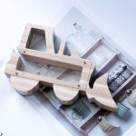 Hölzerner Gabelstapler ausgehöhlt Sparschwein Kinder Geschenk – Bild 5