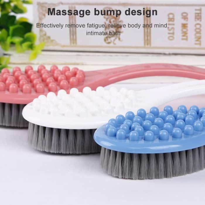 Hängende Badebürste mit langem Griff, weiches Fell, zum Waschen, für Erwachsene, Massage, zum Reiben des Rückens – Bild 6