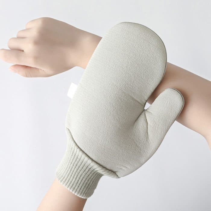 TBD0390616301C.jpg Einfarbige doppelseitige Badebürste mit weicher Haut und rutschfesten Handschuhen – Bild 1