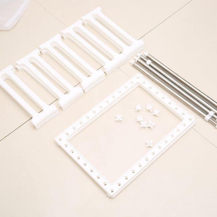 Edelstahl Doppelschicht verstellbar Teleskop Waschbecken Regal Geschirr Gewürz Küchenregal – Bild 5