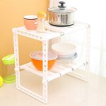 Edelstahl Doppelschicht verstellbar Teleskop Waschbecken Regal Geschirr Gewürz Küchenregal – Bild 6