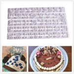 5 PCS Russische Buchstaben Fondant Formen Embosser Zucker Handwerk Alphabet Formen Kuchen Dessert Dekor DIY Backformen Werkzeuge, 24x2.6x0.6cm