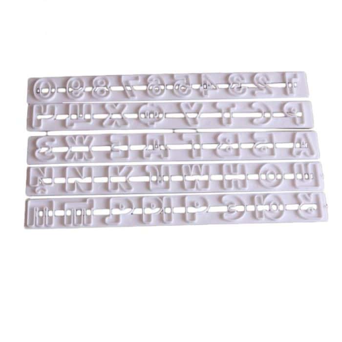 5 PCS Russische Buchstaben Fondant Formen Embosser Zucker Handwerk Alphabet Formen Kuchen Dessert Dekor DIY Backformen Werkzeuge, 24x2.6x0.6cm – Bild 2
