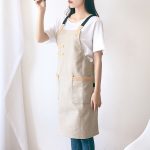 Schürze aus gewaschenem Segeltuch, Koch, Café, Shop, Grill, Friseurschürzen – Bild 2