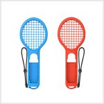 BODE Tennisschläger mit kleinem Griff links und rechts NS Game Grip Sportspielgriff TNS1843 für Switch, Tennis Racket (Red and blue)