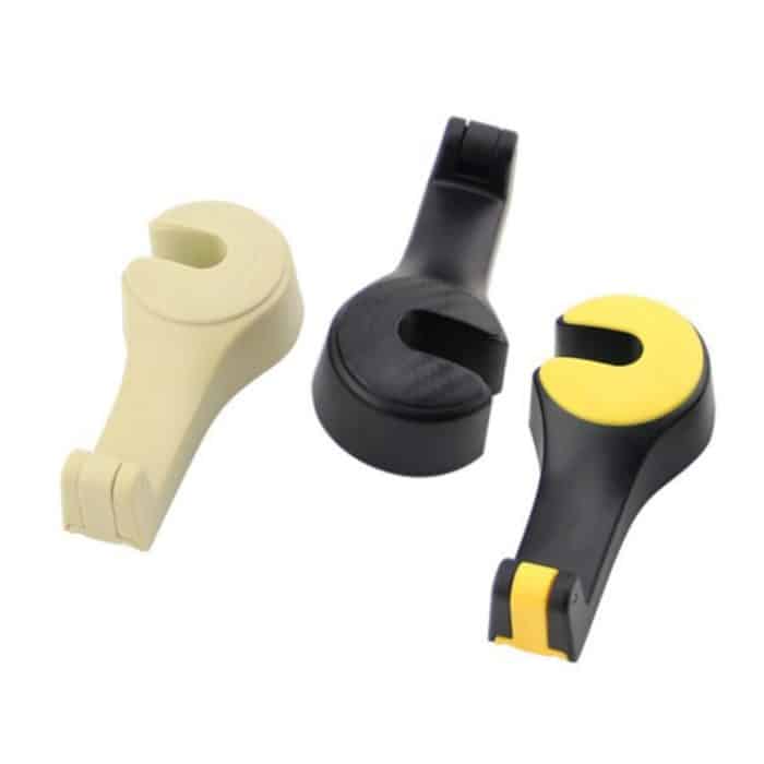 Einfach zu installierender Universal-Haken für die Kopfstütze im Auto, max. 5 kg, Aufhänger für den Rücksitz des Fahrzeugs mit Telefonhalter, With Phone Holder(Black), With Phone Holder(Beige), With Phone Holder(Yellow) – Bild 2