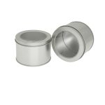 Tiefer, runder, transparenter Dachfensterdeckel, Blechdose, für Lebensmittel, Teedosen, Backen, Kuchen, 9cm x 9cm x 6cm