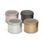 Tiefer, runder, transparenter Dachfensterdeckel, Blechdose, für Lebensmittel, Teedosen, Backen, Kuchen, 9cm x 9cm x 6cm – Bild 2