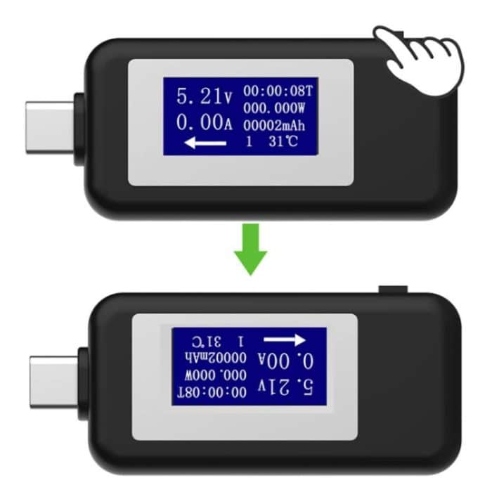 KEWEISI Multifunktions-Typ-C/USB-C-Tester, Ladegerät, Detektor, digitales Voltmeter, Amperemeter, Spannungsmesser – Bild 5