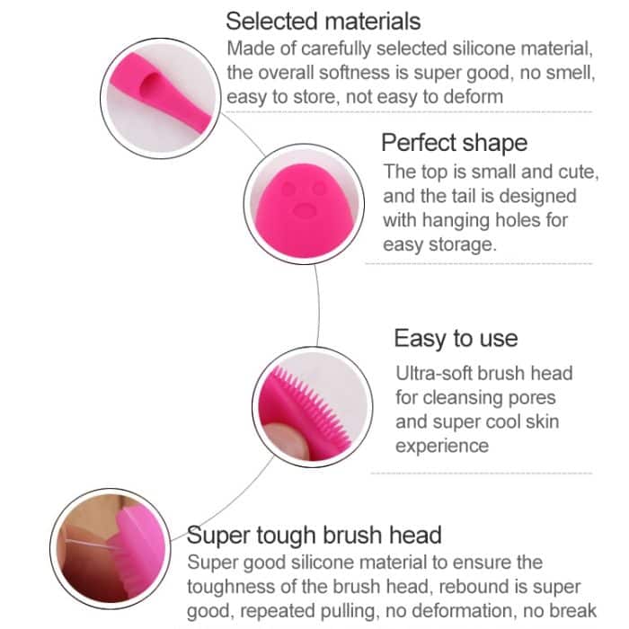 10 PCS Mitesser Pinsel Gesicht Reinigung Extractor Remover-Tool Silikon Finger Massage Pinsel Gesicht Peeling Reinigung Werkzeug – Bild 4