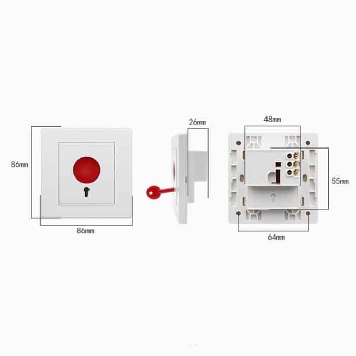 5 PCS PA86 Key Reset Manual Hilfe Alarm Notruftaste – Bild 5