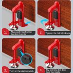 Schlösser Selbstverteidigung Türstopper Reise Unterkunft Türstopper Türschloss Sicherheitsgerät, Alarm Door Stop, Door Stop – Bild 14