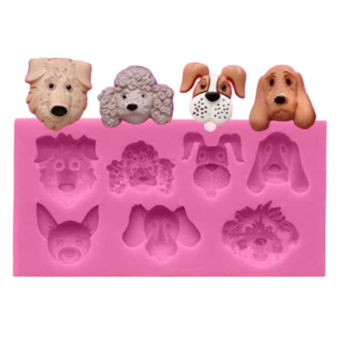 Hunde Form Cartoon Silikon Fondant Kuchen Dekorieren Form – Bild 1