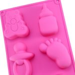 Silikon Baby Spielzeug Form Backformen Schimmel Jelly Pudding Schokoladenkuchen Dekoration, zufällige Farblieferung – Bild 5