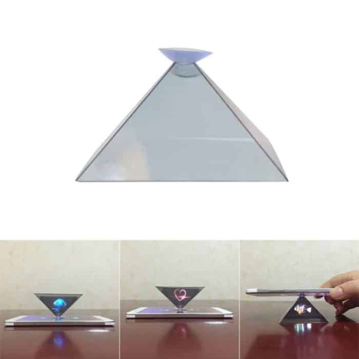 TBD04062214.jpg 10 PCS 3D Pyramid Magic Projection Handy Einfacher holographischer Projektionsfilm – Bild 1
