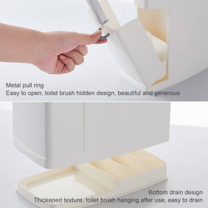 Badezimmer-Mülleimer, Toilettenbürsten-Set, Toiletten-Müllbehälter – Bild 6
