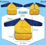 Langarm-Schürze, zum Zeichnen, Malen, wasserdichter Kittel, für Kinder, zum Basteln, für Kunst, wasserdichte Kleidung, S – Bild 7