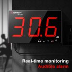 SNDWAY Wandmontierte 30~130dB Großbild-Digitalanzeige-Lärm-Dezibel-Überwachungstester, SW525B with Storage + USB, SW526A 18 inch Display, SW535A 18 inch Display 5-in-1, SW525G with Storage + USB Green – Bild 5