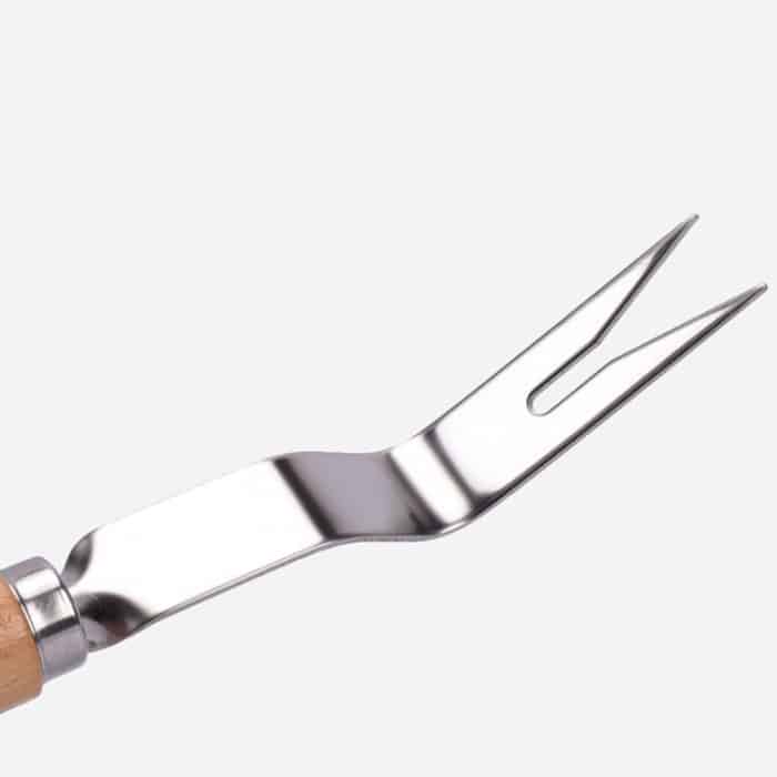 Massives Edelstahl Weeder Holzgriff Wurzel Werkzeug Picking – Bild 4