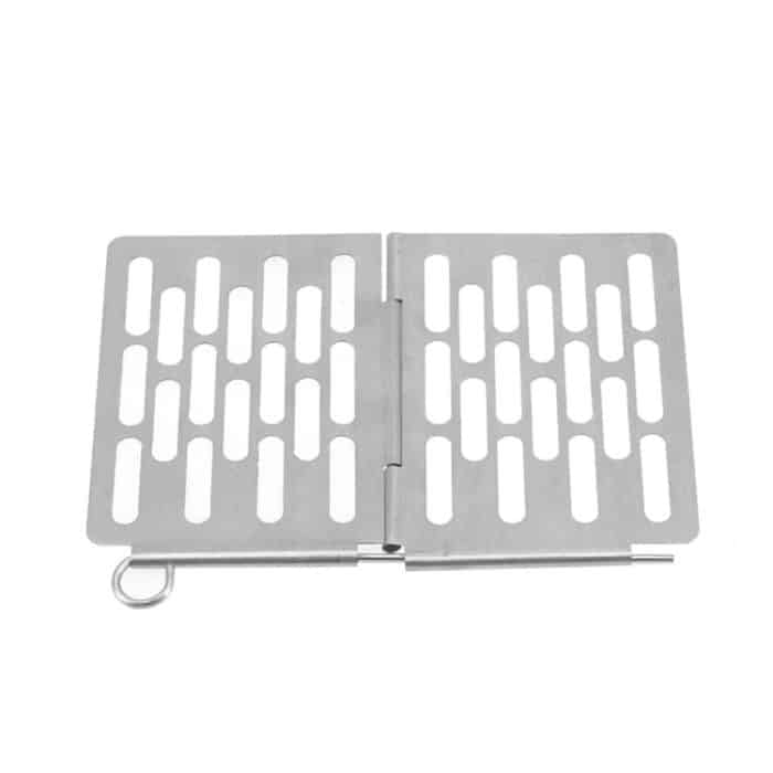 Klappbares Grillnetz aus Edelstahl, tragbares Grill-Picknick-Zubehör, S 15x10.3CM, M 22.6x15.8CM, L 35.8x20CM – Bild 5