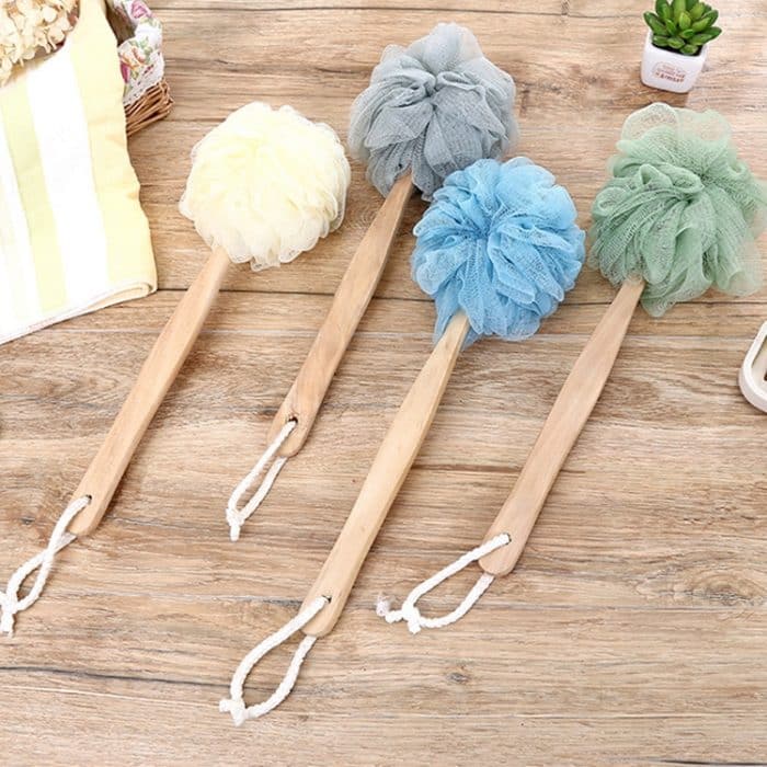 2 Stück Duschbürste mit langem Griff und weichem Netzgewebe zum Aufhängen – Bild 6