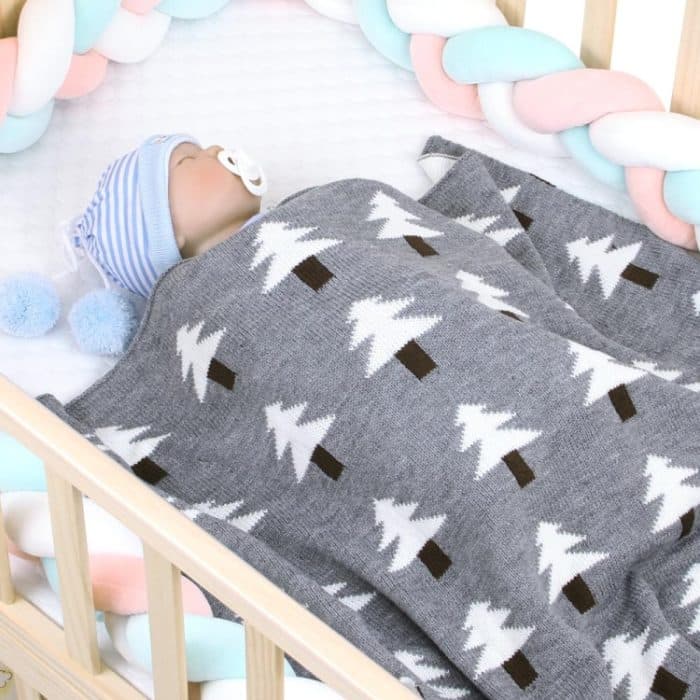 Baby-Strick-Weihnachtsbaum-Umarmungsdecke aus Schal-Überzug – Bild 4