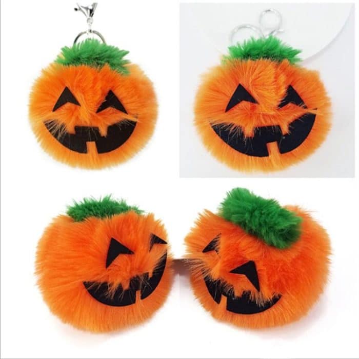 3 Stück Kürbis-Plüsch-Schlüsselanhänger, modisches Auto, Halloween-Schlüsselanhänger, Party-Geschenk, Pumpkin Shape – Bild 4