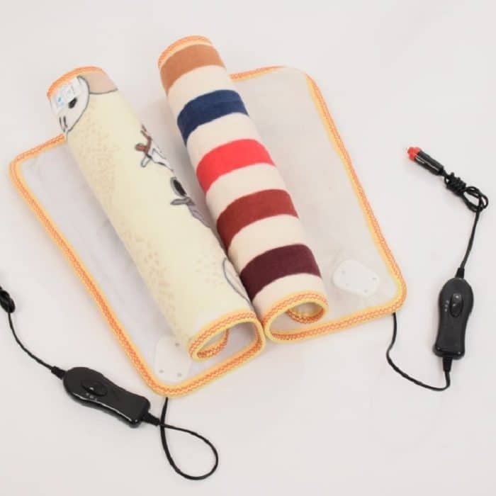 Tiere Bett Heizmatte Heizkissen Winterwärmer Teppich Plüsch Heizdecke Sitz Heizkissen, 45x45cm 220V CN Plug, 45x45cm 12V for Car – Bild 8