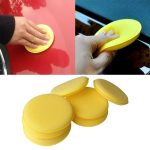 5 PCS Auto Fahrzeugwachs Polierschaum Schwamm Hand Weichwachs Gelb Schwamm Pad für Autodetails Pflege