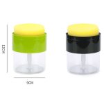 2 Stück Küchenwaschmittel-Pressflaschen-Wisch-Kombinations-Spülbürsten-Seife-Flüssigkeitsbox, 2pcs Black, 2pcs Green – Bild 2