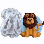 2 Stück 3D-Tierform-Silikonform für Fondant, Kuchen, Kekse, 3D Animal Shape(Lion), 3D Animal Shape(Giraffe), 3D Animal Shape(Rabbit), 3D Animal Shape(Monkey) – Bild 2