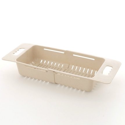 Verstellbarer Abtropfkorb für Spüle, Abtropfkorb, Wäsche, Gemüse, Obst, Kunststoff, Wäscheständer