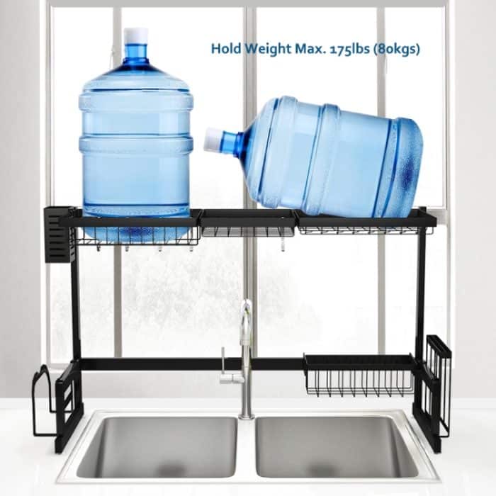 Küchenbedarf, Edelstahl-Spülbecken-Abflussregal, Geschirraufbewahrung, Arbeitsplatten-Organizer, Double Groove Drain Rack, Single Slot Drain Rack – Bild 5