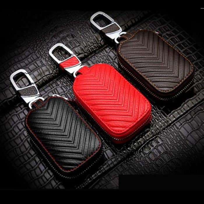 Multifunktionale Autoschlüsseltasche aus Leder zum Anhängen – Bild 5