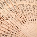 2 STÜCK Antiker Stil Duftender Holzfächer Faltfächer Tanzfächer Massiver Bastelfächer, 8 inch – Bild 2