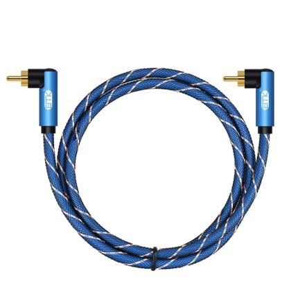 EMK Dual 90-Grad-Stecker-Stecker-Nylon-geflochtenes Audiokabel, 0.5m, 1m, 1.5m, 2m, 3m, 5m
