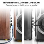 EMK Dual 90-Grad-Stecker-Stecker-Nylon-geflochtenes Audiokabel, 0.5m, 1m, 1.5m, 2m, 3m, 5m – Bild 6