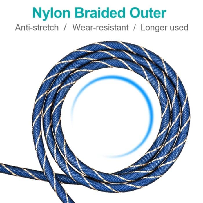 EMK 90 Grad drehbar, verstellbar, rechtwinklig, 360 Grad drehbar, Stecker, Nylongewebe, optisches Audiokabel, 1m(Blue), 1.5m(Blue), 2m(Blue), 3m(Blue), 5m(Blue), 8m(Blue), 10m(Blue), 15m(Blue), 20m(Blue), 25m(Blue), 30m(Blue) – Bild 4