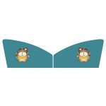 1 Paar Autofenster Magnet Sonnenschutz Vorhang Wärmedämmung Sonnenschutz, 1 Pair (Hedgehog), 1 Pair (Blue Owl), 1 Pair (Antlers), 1 Pair (Kangaroo), 1 Pair (Catman)