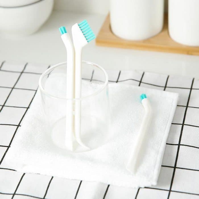 2 Sätze 2-in-1-Doppelkopf-Reinigungsbürste für Tür- und Fensterspalte, Topfbürste mit Schwanzschaber, 2 Sets 2 in 1 – Bild 8