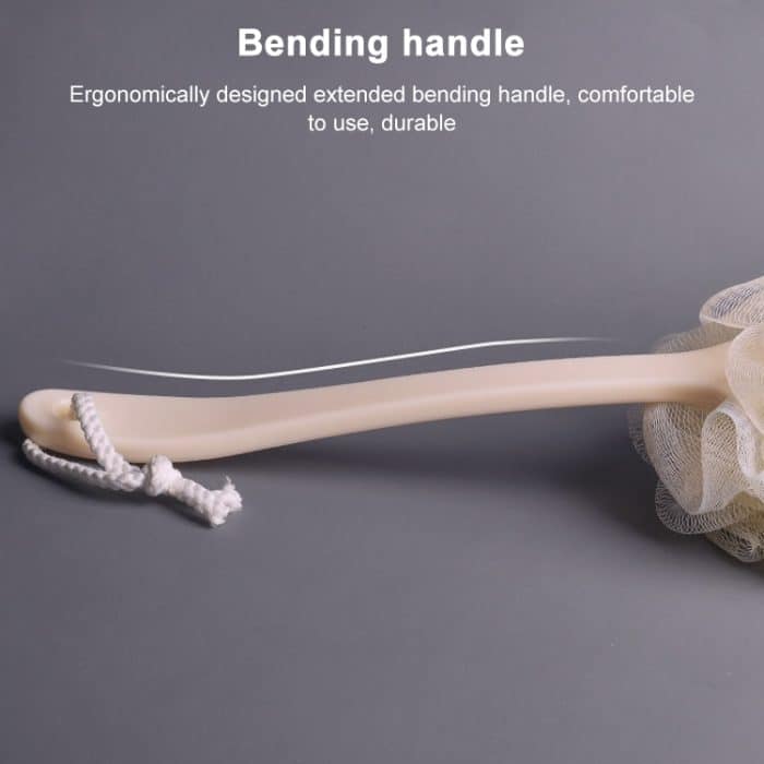 Langer Griff zum Aufhängen, weicher Netzrücken, Bade- und Duschbürste – Bild 4