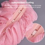 Langer Griff zum Aufhängen, weicher Netzrücken, Bade- und Duschbürste – Bild 5