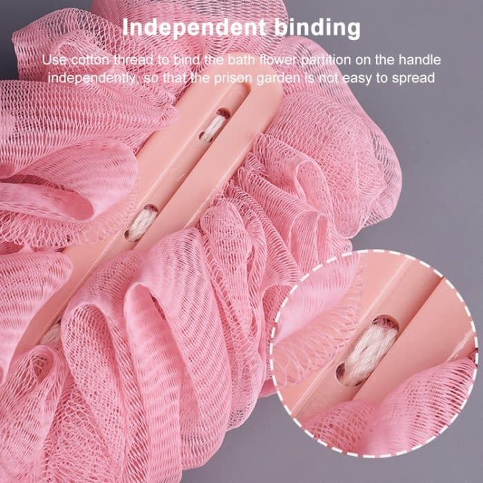 Langer Griff zum Aufhängen, weicher Netzrücken, Bade- und Duschbürste – Bild 5