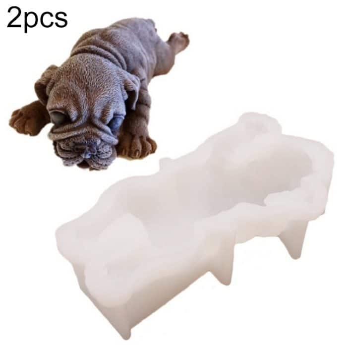 2 PCS 4 Zoll Shapi Hund Mousse Kuchen Silikonform 3D Stereo Eisform Dirty Dog Schokoladenform – Bild 1