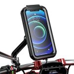 Kewig Fahrrad- und Motorrad-Rückspiegel, wasserdichte Box, Touchscreen-Handyhalterung, Small Rearview Mirror Installation, Large Rearview Mirror Installation
